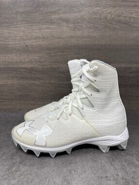 Under Armour Highlight MC Cleats Kids Size 1 Youth White Football 1297355-100